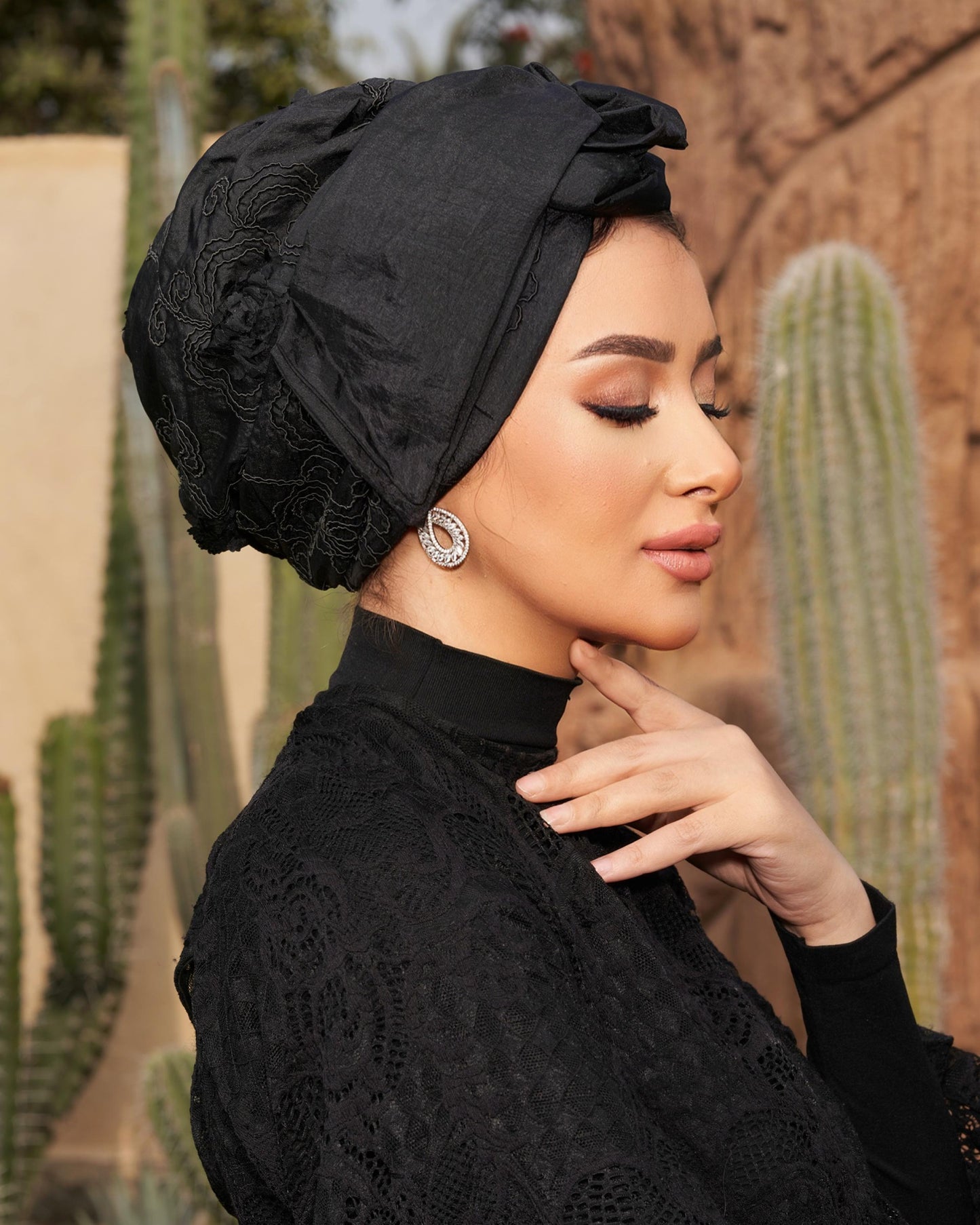 Black Easy Wear Turban