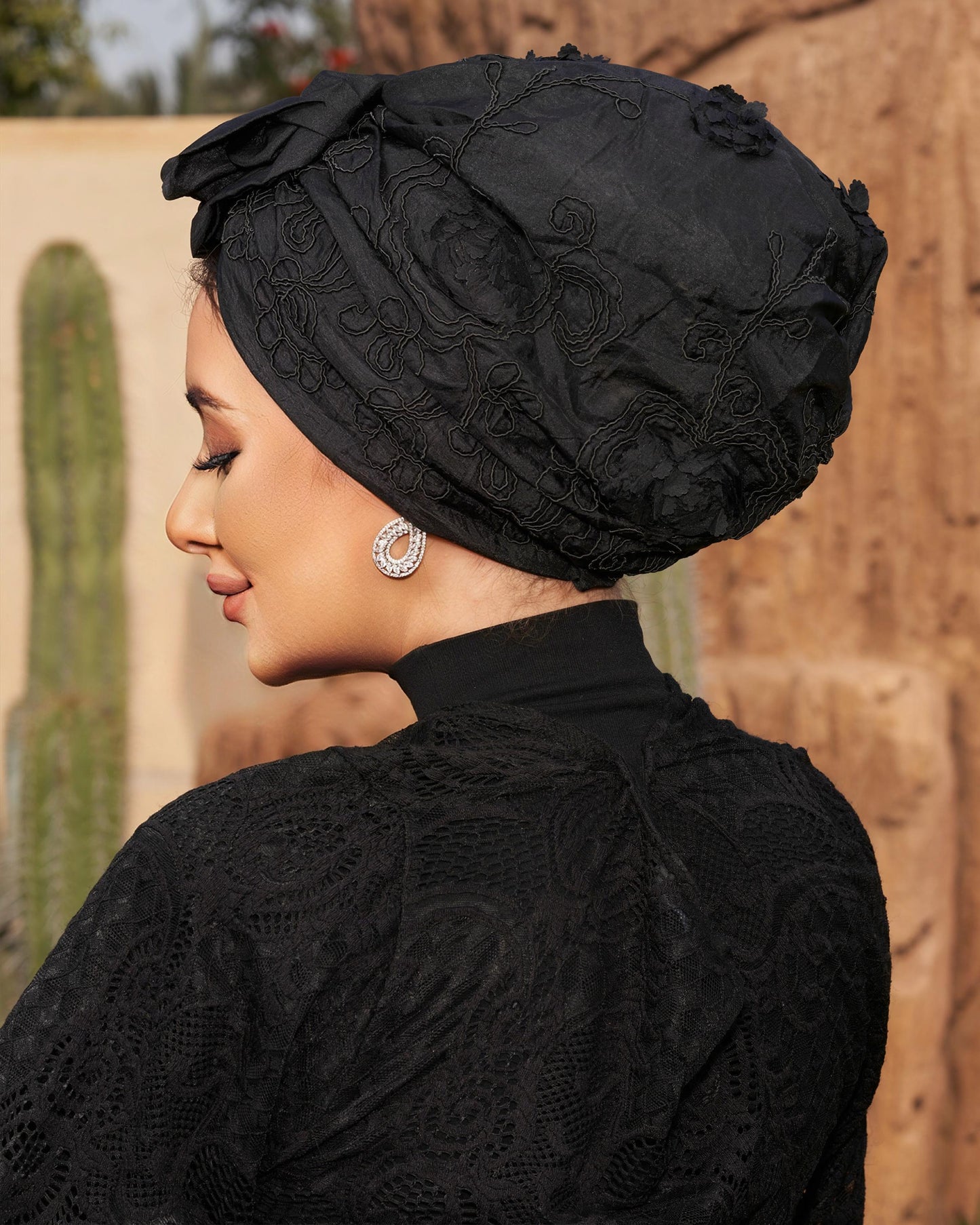 Black Easy Wear Turban