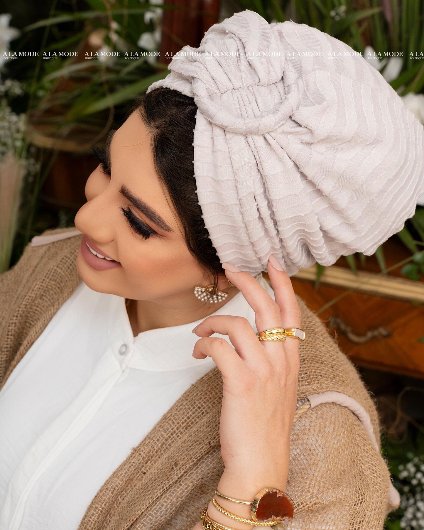Nude Beige Easily Ring Turban