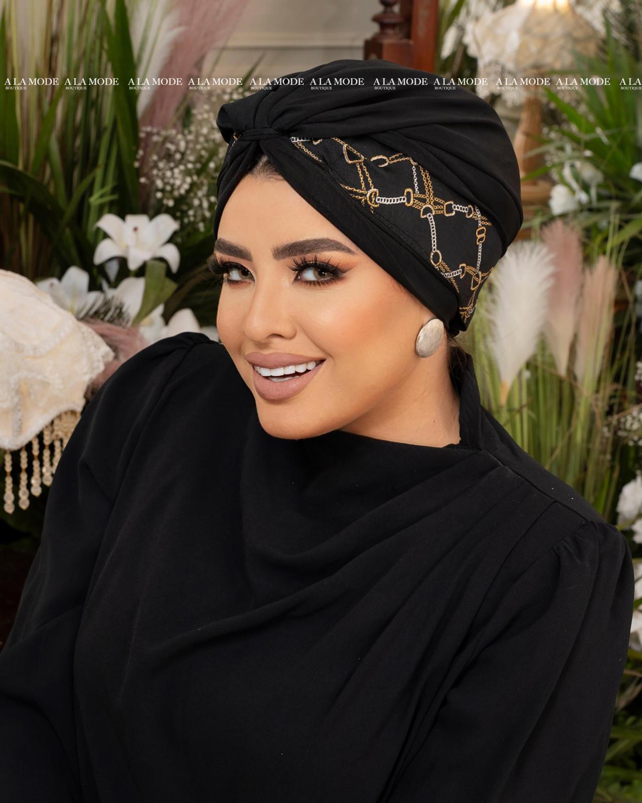 Black Easy Wear Turban