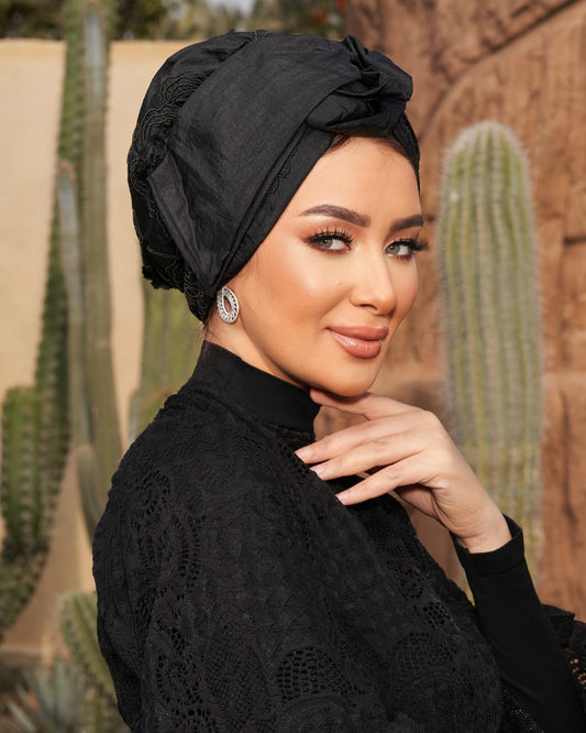 Black Easy Wear Turban