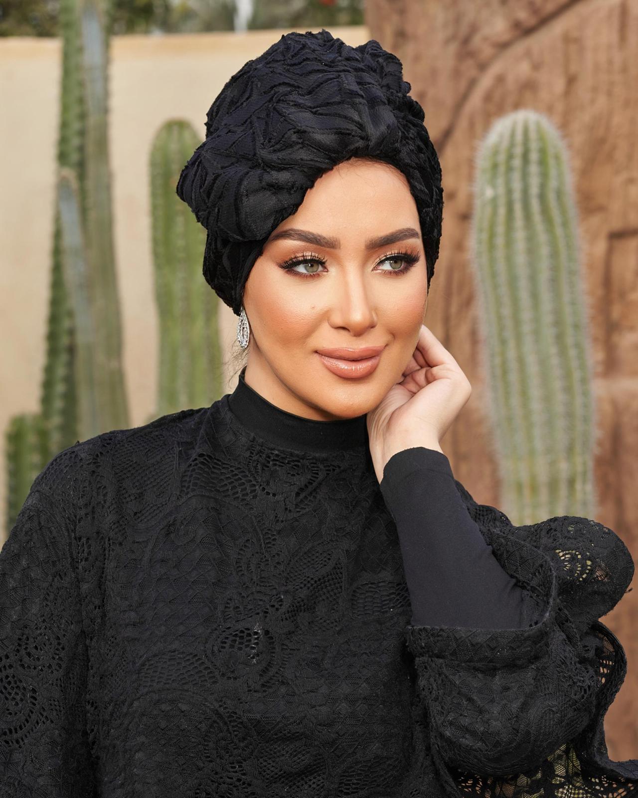 Balck Easy Wear Turban