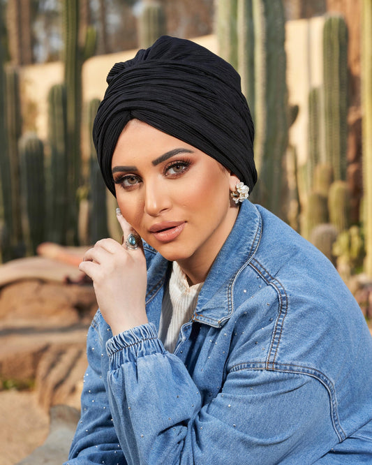 Black Linked Draped