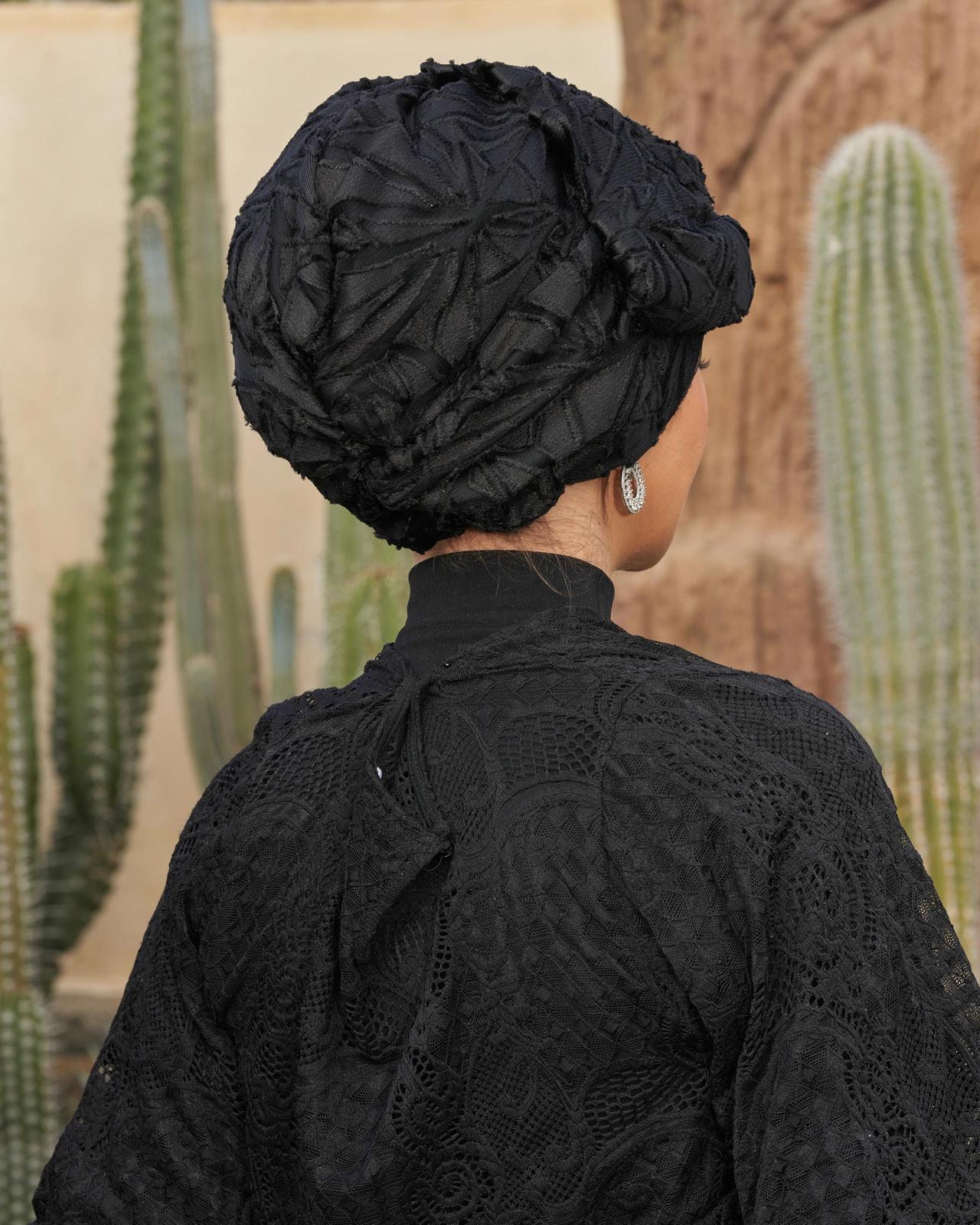 Balck Easy Wear Turban