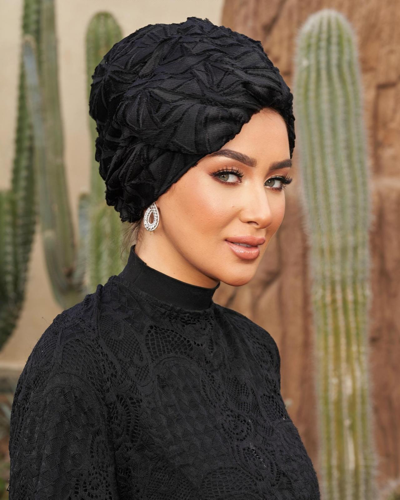 Balck Easy Wear Turban