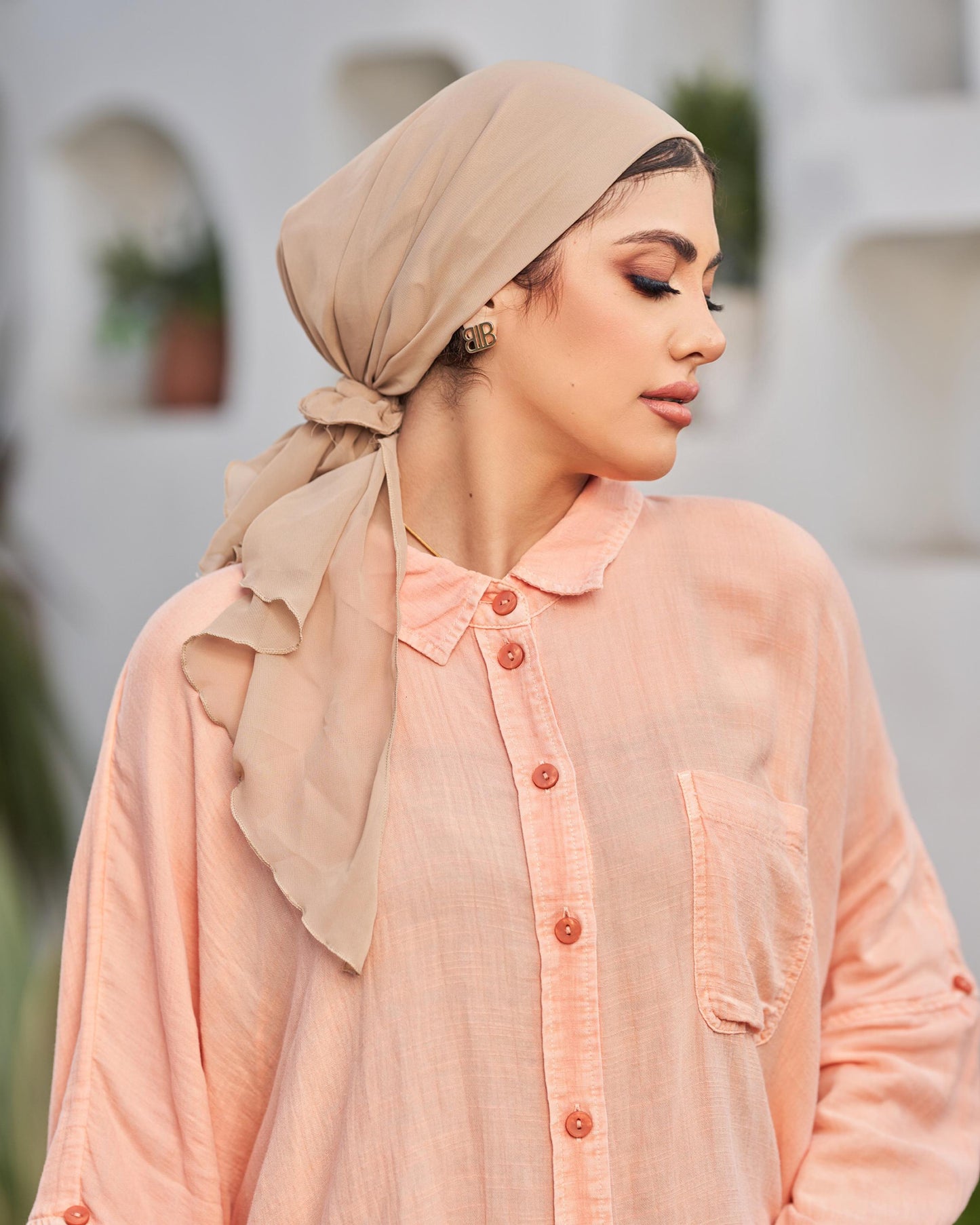 Light beige  Mini Tie