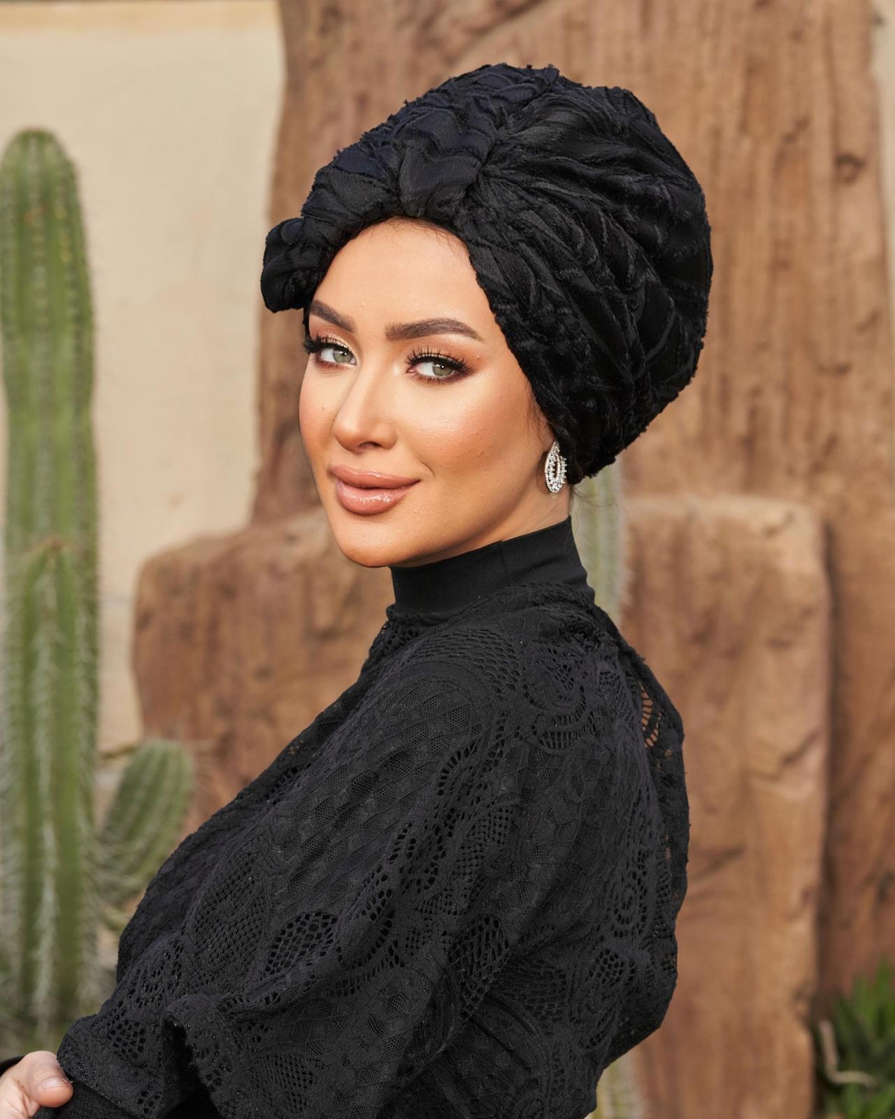Balck Easy Wear Turban